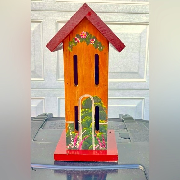 NEW…Hand-Crafted Butterfly Cottage, 14”(H) x 3.5”(W) x 3.5”(D), Beautiful Accent - Picture 1 of 5